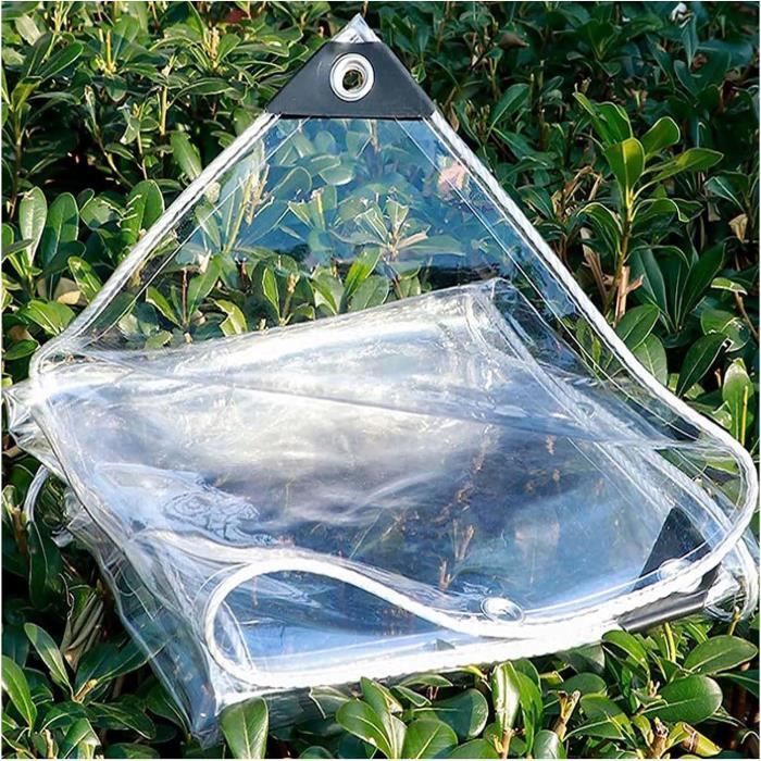 Bache de Protection Exterieur Transparente,Couverture en Feuille de Bâche  avec oeillet,avec Corde Fixe, Mobilier de Jardin Plant96