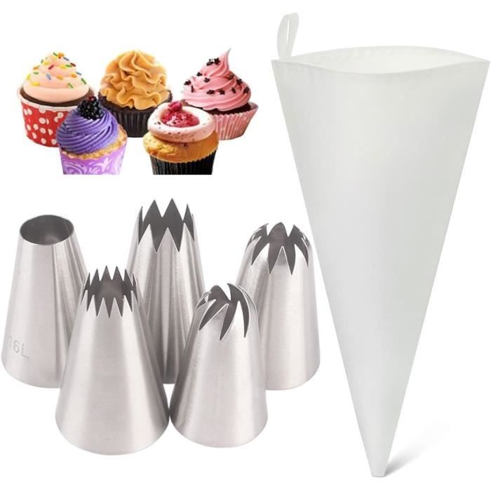 Lot De 10 Douilles à Poche En Inox Pour Pâtisserie - Modèles #1M, #6B, #R6, Etc.