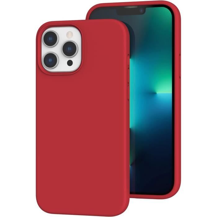 Ferrari CG Mobile Coque en Silicone Liquide avec Logo en métal pour iPhone 13 6,1 Noir