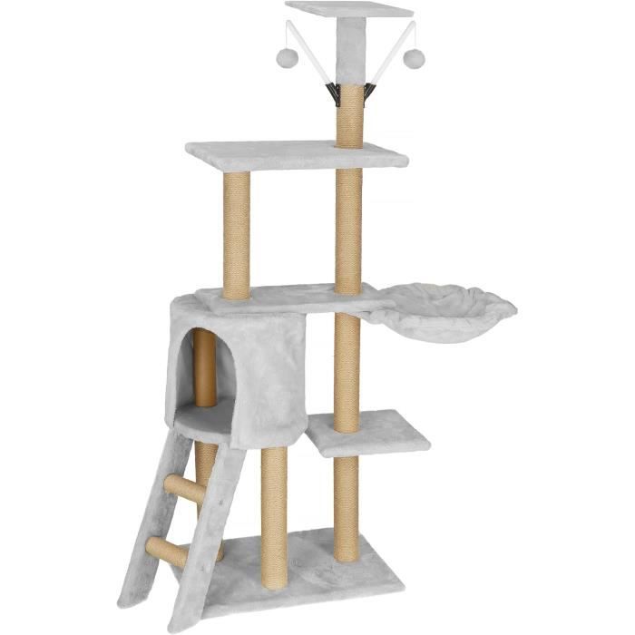 Meilleurs prix pour SPRINGOS Arbre à chat - Niche pour chat - Surface de couchage - Pompons de jeu - Plateformes - 136 cm81