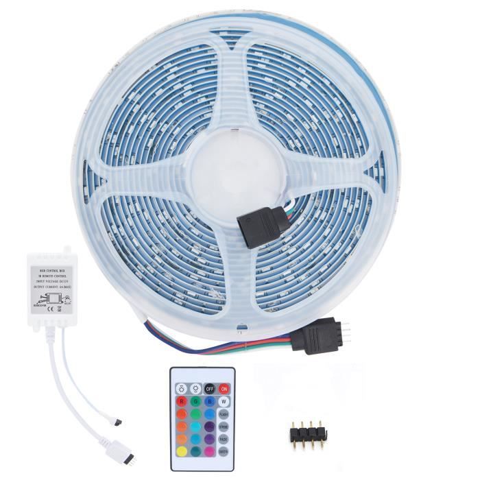 Télécommande Sans Fil Pour Bande LED - 24 Touches - Contrôle RVB Et Luminosité - Câble 0.5m - 5-24V - Pour Décoration Intérieure