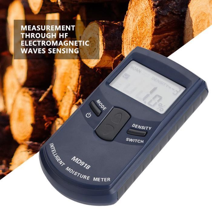 Humidimètre WMT10 4 En 1 - Capteur Inductif Pour Bois, Plâtre, Briques, écran Couleur 2.4", Alarme, Mémoire 30 Données