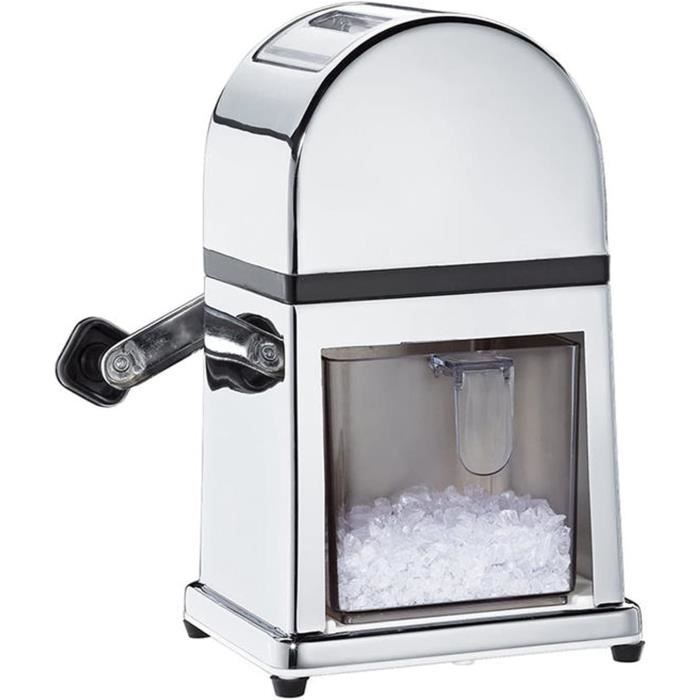 Broyeur à glace manuel à manivelle et machine à cône de neige Machine à glaçons à flocon de neige rasée portable