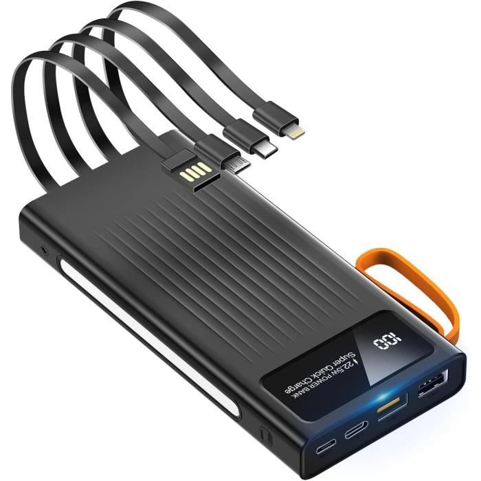 AXNEB Batterie Externe sans Fil 30800mAh Power Bank avec 5 Sorties PD