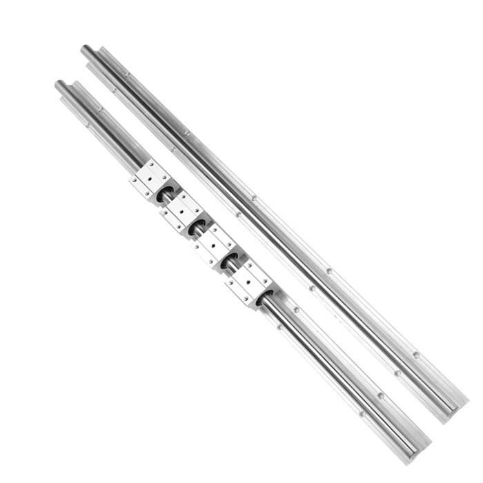 Axe Strut Rails VBESTLIFE Arbre de rail de glissière linéaire 2 pcs axe de rail de ...