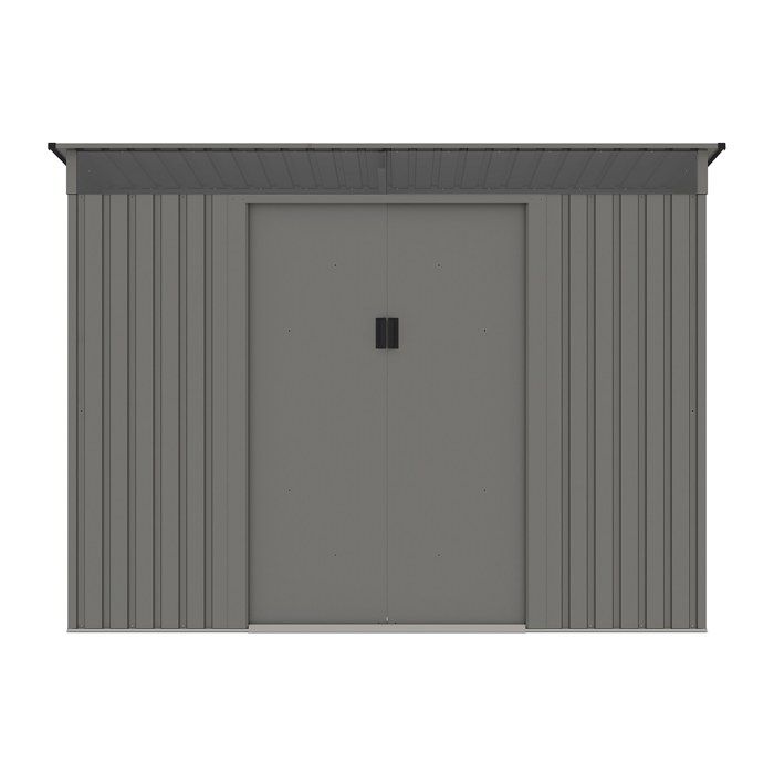 Abri de jardin métal en acier galvanisé gris 477 m² - FOLCO