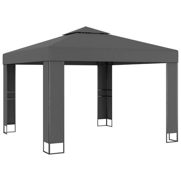 vidaXL Tonnelle avec toit double 3x3