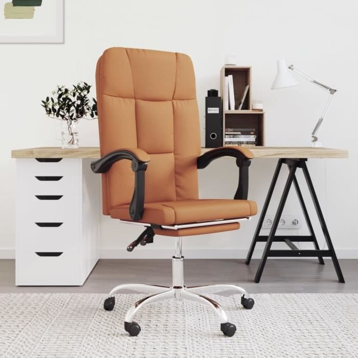 349640 vidaXL Fauteuil inclinable de bureau Marron Similicuir 349640 vidaXL Fauteuil inclinable de bureau Marron Similicuir
