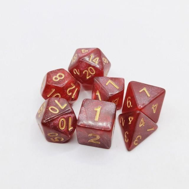 Jeu de société dés polyédriques 7 pièces ensemble de dés polyédriques