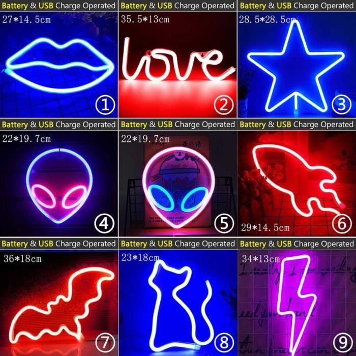 Lampe Gaming Mur - Enseigne Lumineuse Néon pour Chambre de Gamer