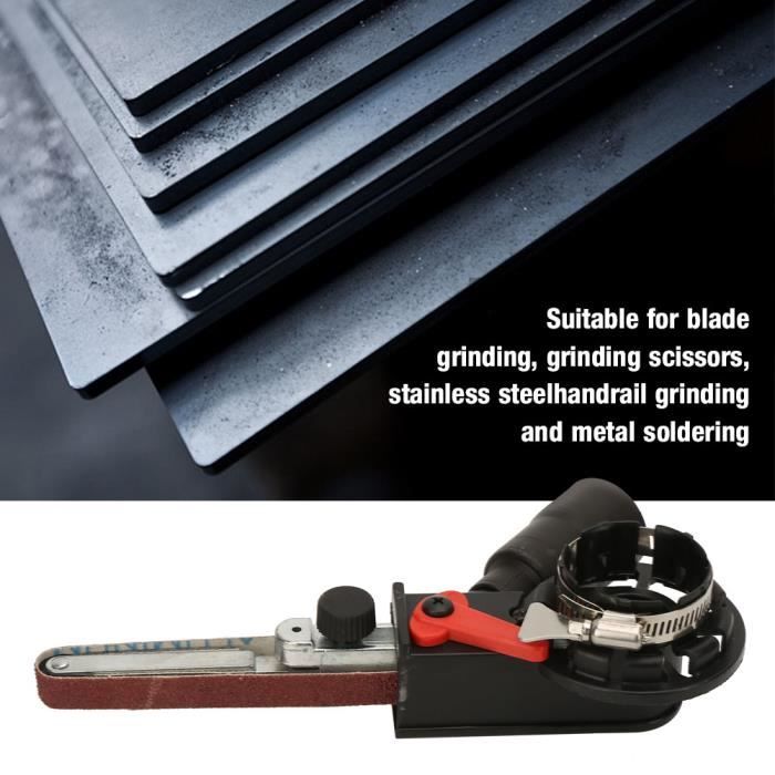 Adaptateur Ponceuse à Bande Pour Meuleuse D'Angle – Conversion Rapide En Mini Ponceuse Électrique, 180° Pivotante, Idéal Pour Ponçage Bois, Métal, Tuyaux Et Dérouillage