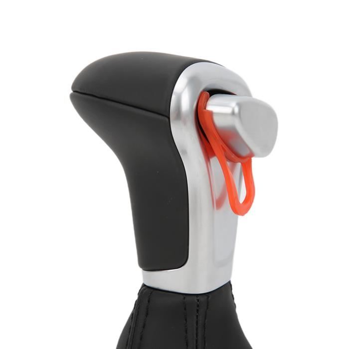 Couvercle De Soufflet De Levier De Vitesse Pour Suzuki Swift II 2005-2010 - En Cuir PU Et Plastique, Noir Et Argent