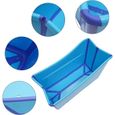 Baignoire pliante adulte enfant mobile baignoire portable baignoire spa sauna bébé piscine grande chambre 100 cm bleu-1