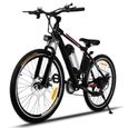Vélo électrique de montagne - VTT electrique homme 22-30 km/h 250W 21 vitesses Noir-1