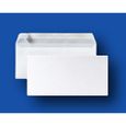 lot de 100 petite enveloppe courrier format DL 110 x 220 mm sans fenêtre papier velin blanc 90g une enveloppe blanche avec-1