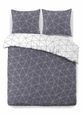 VISION - Flanelle Hugo gris -  Parure de lit housse de couette 140x200cm avec 1 taie - 100% coton-1