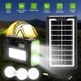 Panneau Solaire Générateur Kit d'Alimentation pour Camping Caravane Portable avec Ampoule-1