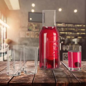 Lot De 12 Carafes Carrées En Verre De 25cl - Pour Eau, Jus, Présentation De Boissons - Design Moderne