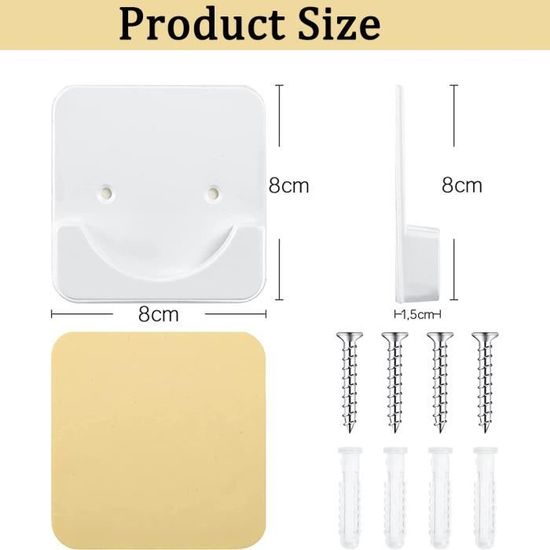 Lot de 8 supports de tringle à rideaux auto-adhésifs sans perçage, crochets muraux, tringle à rideaux et fixations pour salle de bain, cuisine, maison, salle de bain et hôtel Lot de 8 supports de tringle à rideaux auto-adhésifs sans perçage, crochets muraux, tringle à rideaux et fixations pour salle de bain, cuisine, maison, salle de bain et hôtel