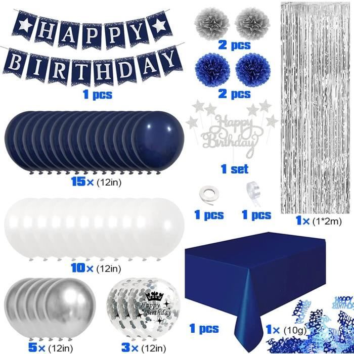 Anniversaire Décoration Bleu, Ballon Chiffre 4 Garçon, Ballon Latex  Confettis, Étoiles et Coeurs en Papier d'Aluminium, avec B[1219] -  Cdiscount Maison