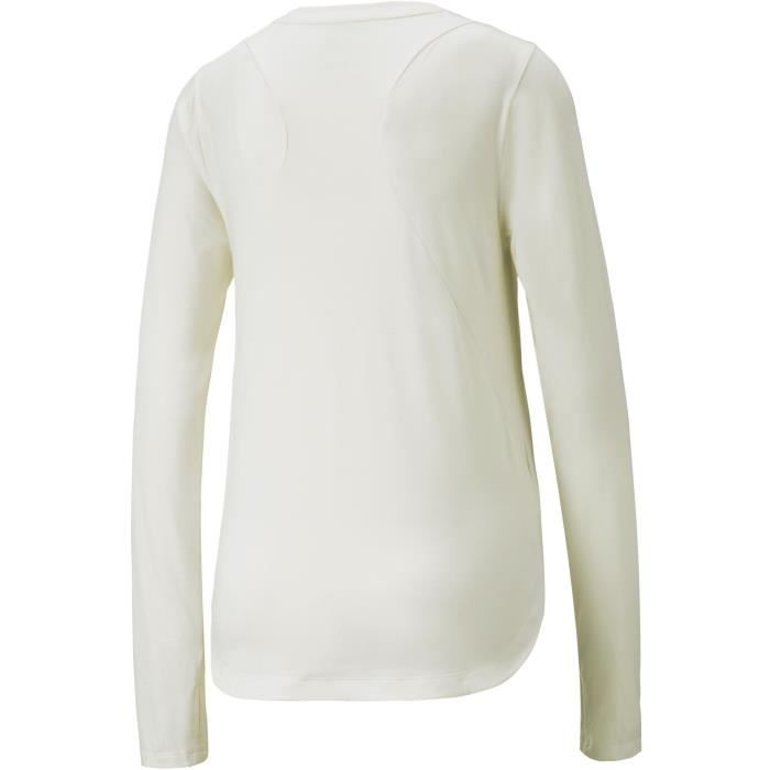 T Shirt de Running Manches longues Col rond PUMA Femme Blanc