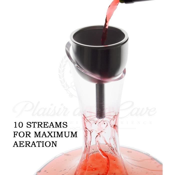 Carafe à Vin Rouge Avec Aérateur Intégré Et Filtre - 1500 Ml - Verre Transparent - Décantation Rapide - Cadeau Pour Amateurs De Vin