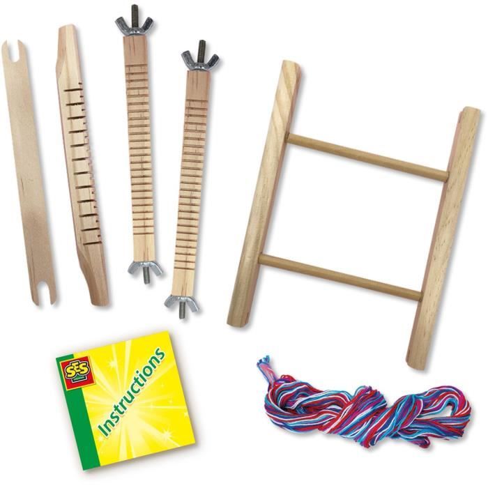 Kit Tissage DIY Pour Enfants - Machine à Tisser Manuelle - Jouet Créatif éducatif - Cadeau Anniversaire Garçon/fille