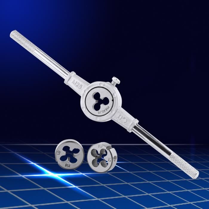 Ensemble Matrices Rondes Filetage BSP 1/8 1/4 3/8 1/2 3/4 - Acier Rapide HSS Pour Usage Professionnel Et Domestique