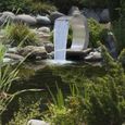 49522|HOME* - JOLI Argent Fontaine cascade de piscine Acier inoxydable 45x30x60cm Polyvalente & Haut qualité-2
