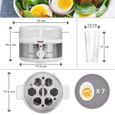 Duronic EB35 Cuiseur à œufs – de 1 à 7 œufs – Thermostat et minuteur pour œufs durs / mollets / à la coque - verre doseur et perceur-2