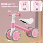 GOPLUS Vélo d'Équilibre pour Bébé avec Siège Réglable, Direction Limitée, Draisienne avec EVA