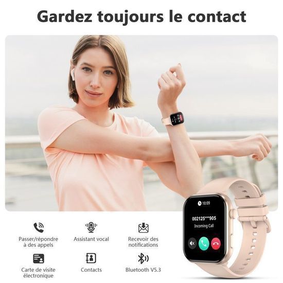 FeipuQu Montre Connectée Appel Bluetooth avec