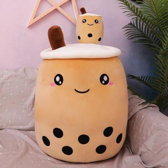 Jouet Peluche Bubble Tea 25 Cm - Oreiller Câlin Mignon Thé Au Lait Pour Enfants & Adultes
