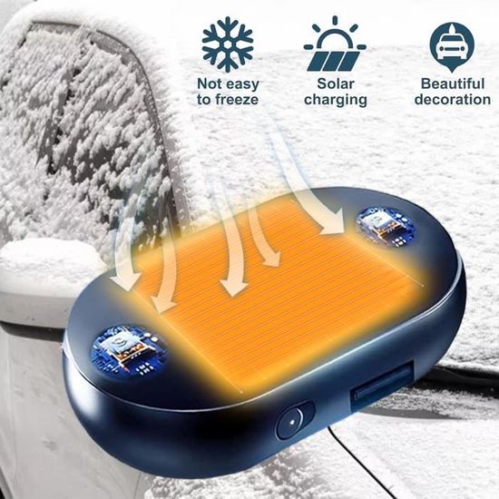 Dispositif Antigel Pour Pare-brise Voiture - Recharge Solaire/USB - Technologie électromagnétique - 2 Pièces - Protection Hivernale Sans Produits Chimiques - 11