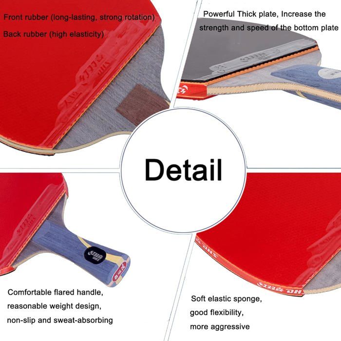 Raquette De Tennis De Table Flexure V2 5 Star Noir Et Rouge STIGA P 120535~na7