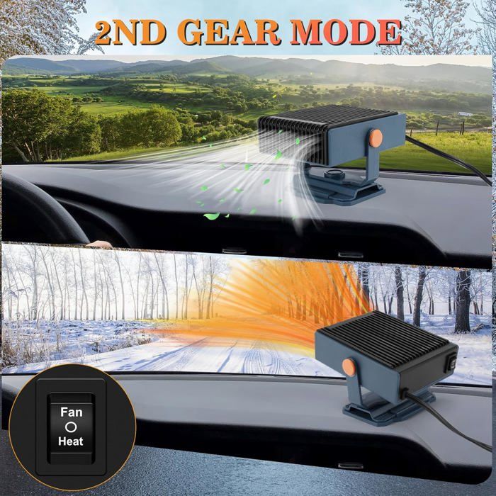 Chauffage De Voiture, 12V 150W Dégivreur Portable Pour Vitres De