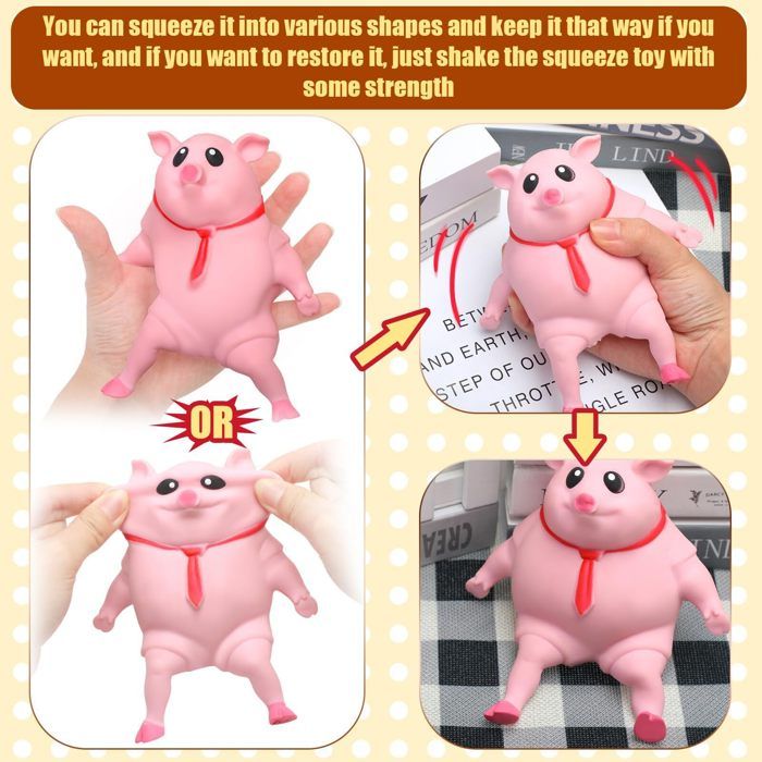 Jouet anti-stress cochon enfant - Décompression, anti-anxiété - Cadeau