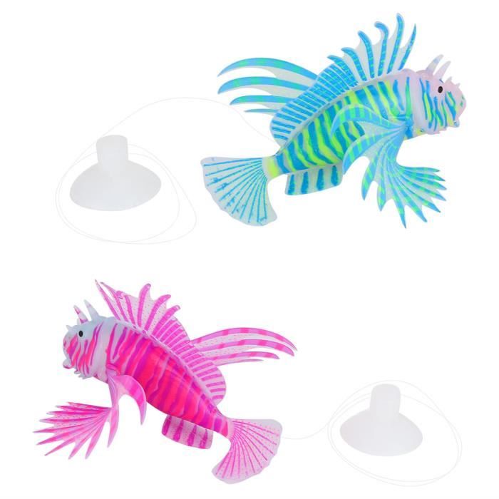 4 Packs de Décorations Lumineuses pour Aquarium, Décorations pour Aquarium  avec Simulation de Corail Champignon et Corail Plume - Cdiscount Animalerie