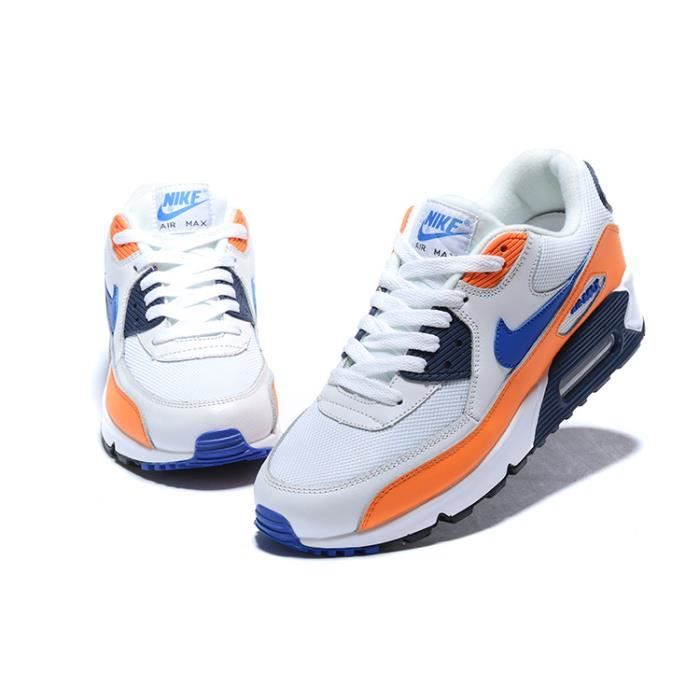 Baskets Nike Air Max 90 Homme Chaussures Entraînement de Sport Blanc Orange  Bleu Blanc orange bleu - Cdiscount Chaussures