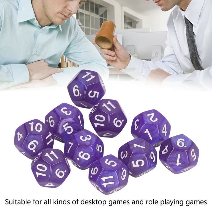 Lot De 40 Dés Polyédriques D12 – Acrylique Multicolore – D&D, RPG, MTG – Sac En Velours Inclus