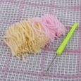 2pcs Lot de Tapis en Crochet Chien Papillon Moquette Acrylique+Tissu 50x50cm-3