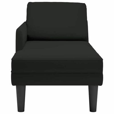 Fauteuil Cabriolet Velours Noir Avec Repose-pieds - Confort Max Pour Salon Ou Chambre | VidaXL