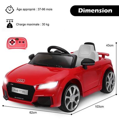 12V Voiture Électrique Enfant Avec Télécommande 2,4G, Avec Musique Lumieres Led Clignotantes 3 Vitesses Charge 30kg Pour 3 8 Ans Blanc 96459985