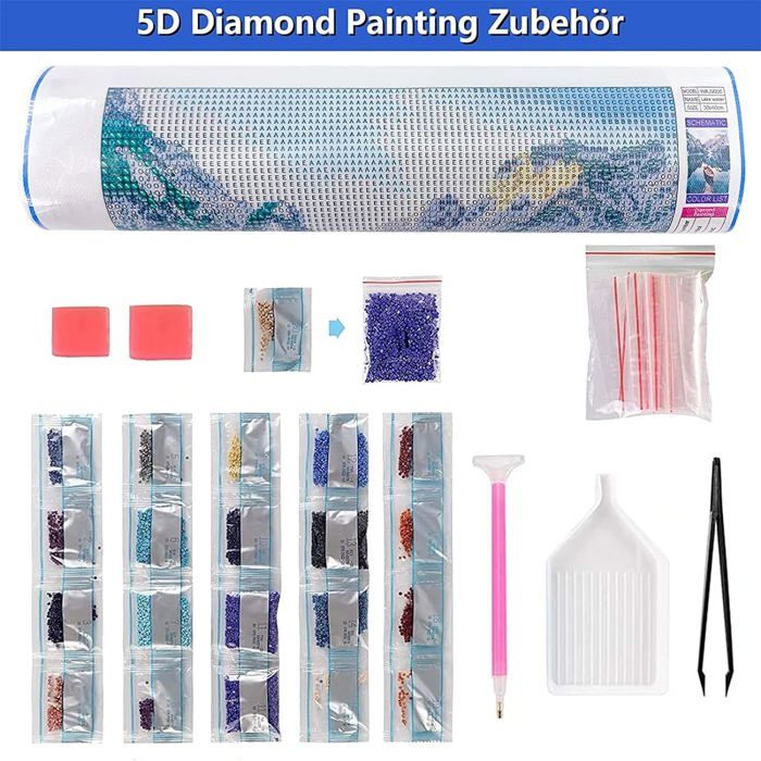 5D Diamond Painting Kits Animale,4 Pack Peinture Broderie Diamant Painting Kit Complet Pour