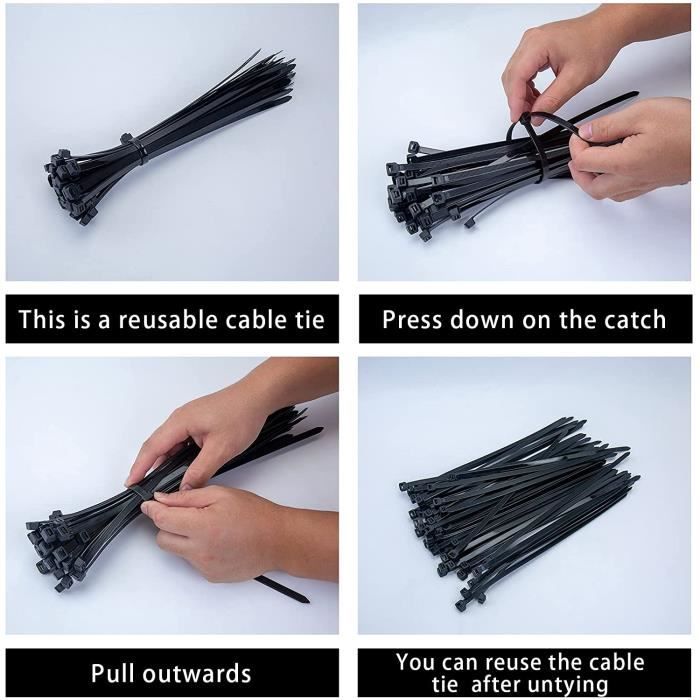 0 320 18 | Serre-câble Legrand Colring, 180mm X 3.5 Mm, Noir, X