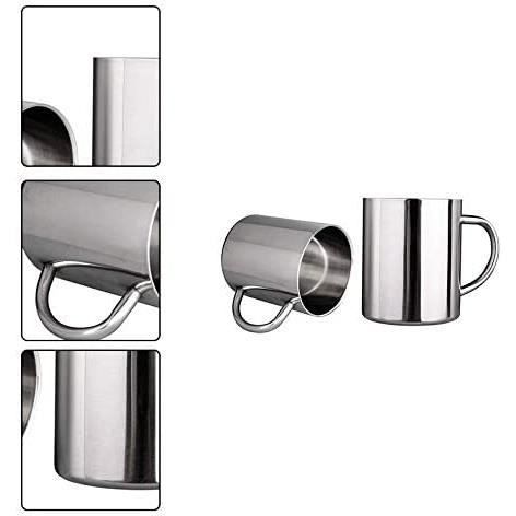 mug inox, Tasses à café en acier inoxydable, 300 ML Tasse à café, Petite  Tasse de
