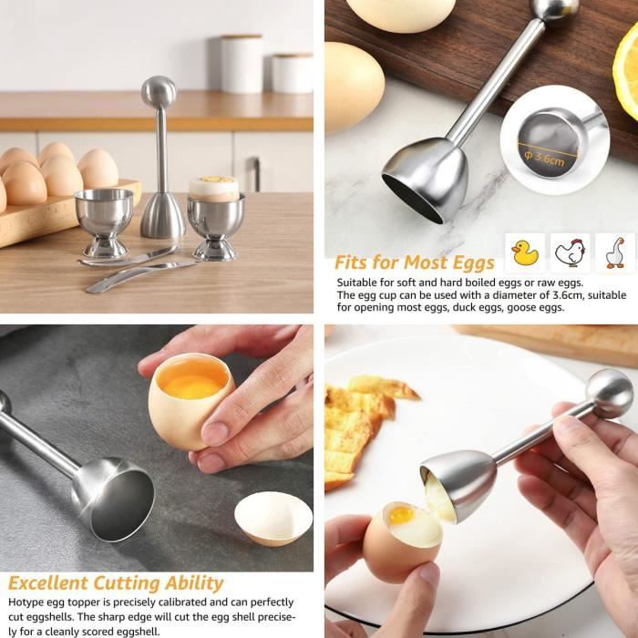 Ouvre-Œuf Et Sépareur Jaune/Blanc En Acier Inoxydable - Cuisine Pratique Et Précise