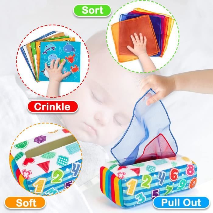 Jouet Montessori Bébé Jouet Montessori Boîte à Mouchoirs Pour Bébé 6-12 Jouet Montessori Bébé Jouet Montessori Boîte à Mouchoirs Pour Bébé 6-12