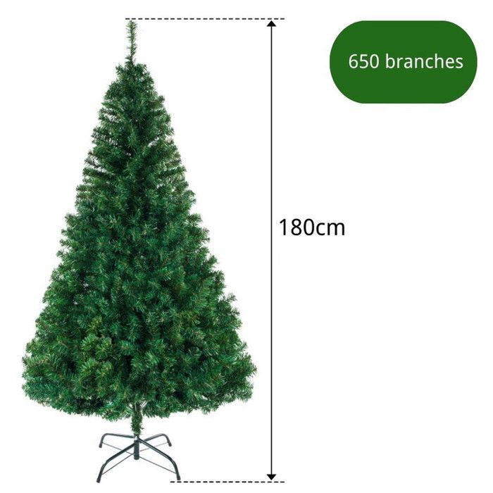 Sapin De Noël Artificiel 60 Cm - Branches Réalistes PVC - Montage Démontable Facile - Pour Maison, Bureau, Décoration