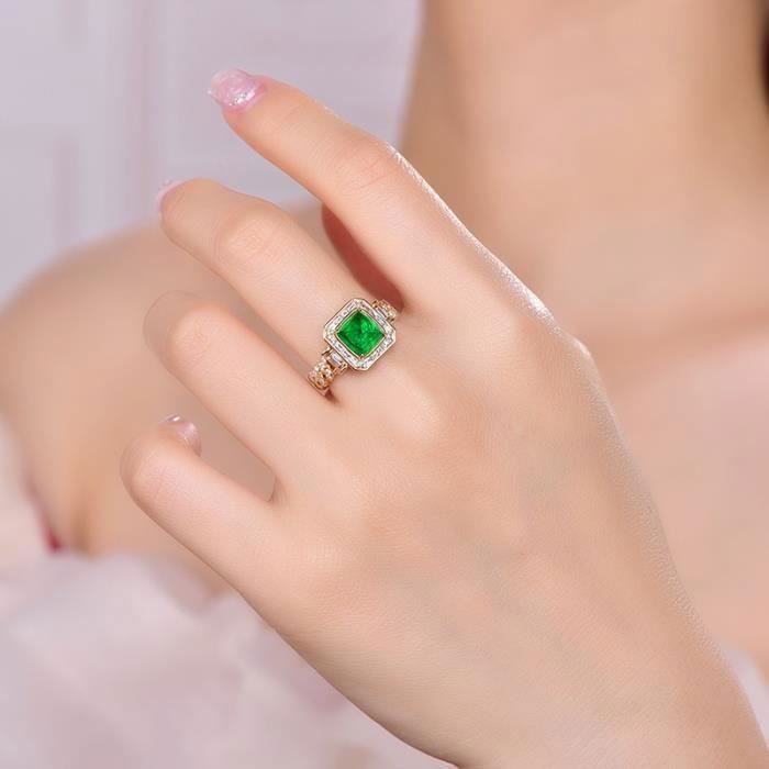 Bague emeraude carre online